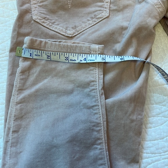 MOTHER The Looker Velvet Pant Jean Mauve Pink Size 27 Skinny Ankle Crop - Picture 12 of 14